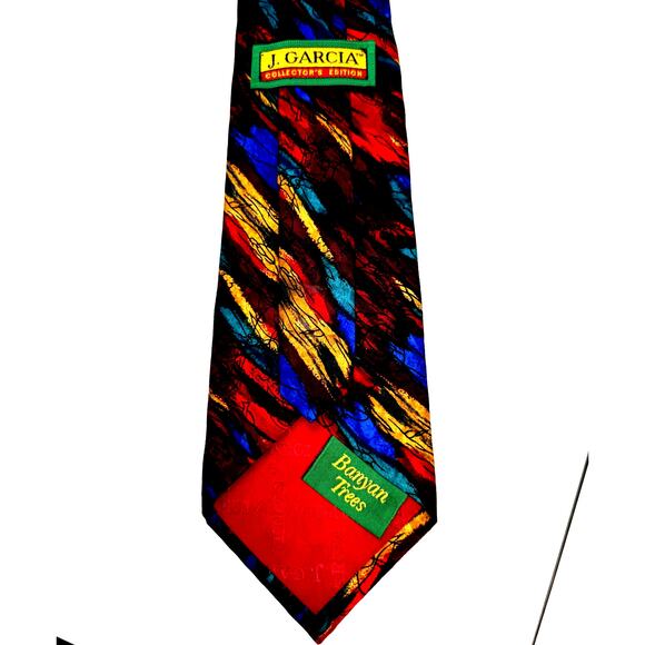 J. Garcia Collector's Edition "Banyan Trees" 100% Silk Tie by Stonehenge - Picture 4 of 4